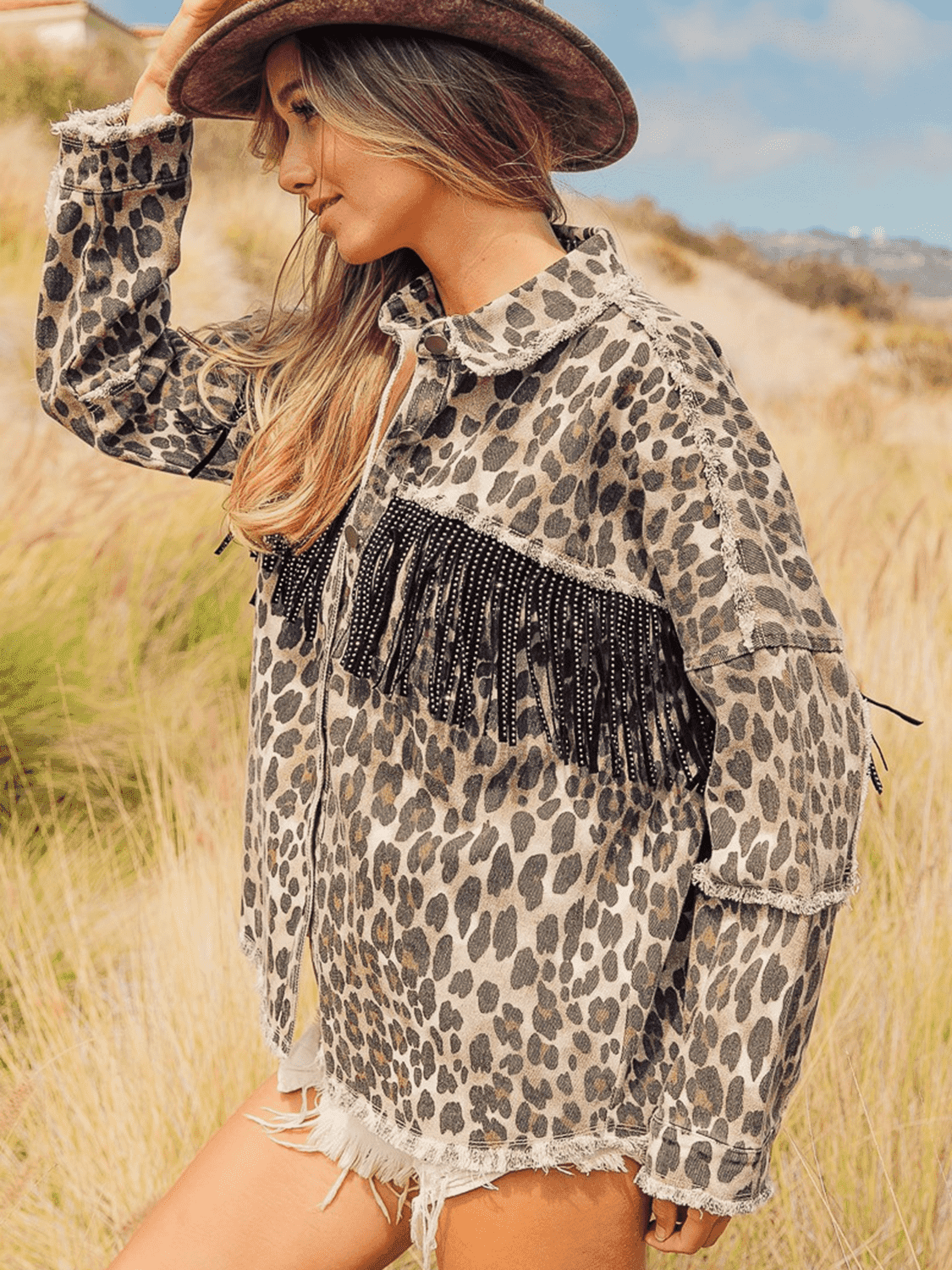 Wild West Fringe Leopard Cowgirl Jacket - MXSTUDIO.COM