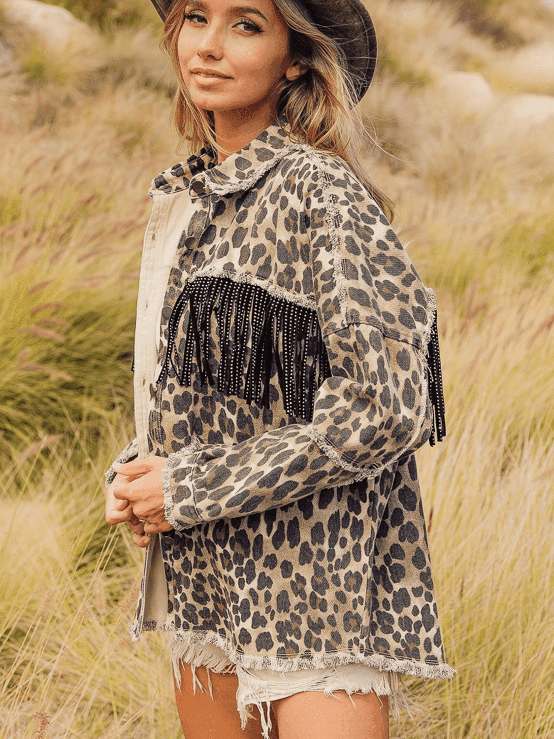 Wild West Fringe Leopard Cowgirl Jacket - MXSTUDIO.COM