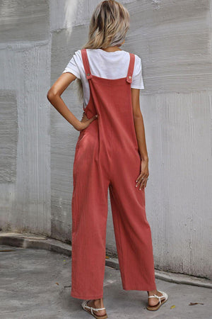 Wind Down Pockets Wide Leg Overalls - MXSTUDIO.COM