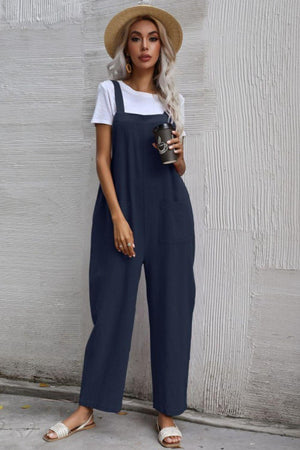 Wind Down Pockets Wide Leg Overalls - MXSTUDIO.COM