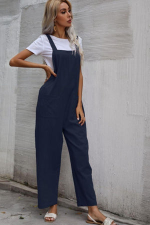 Wind Down Pockets Wide Leg Overalls - MXSTUDIO.COM