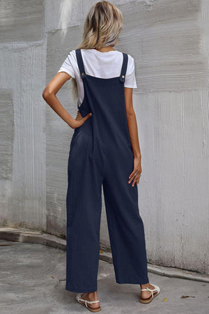 Wind Down Pockets Wide Leg Overalls - MXSTUDIO.COM