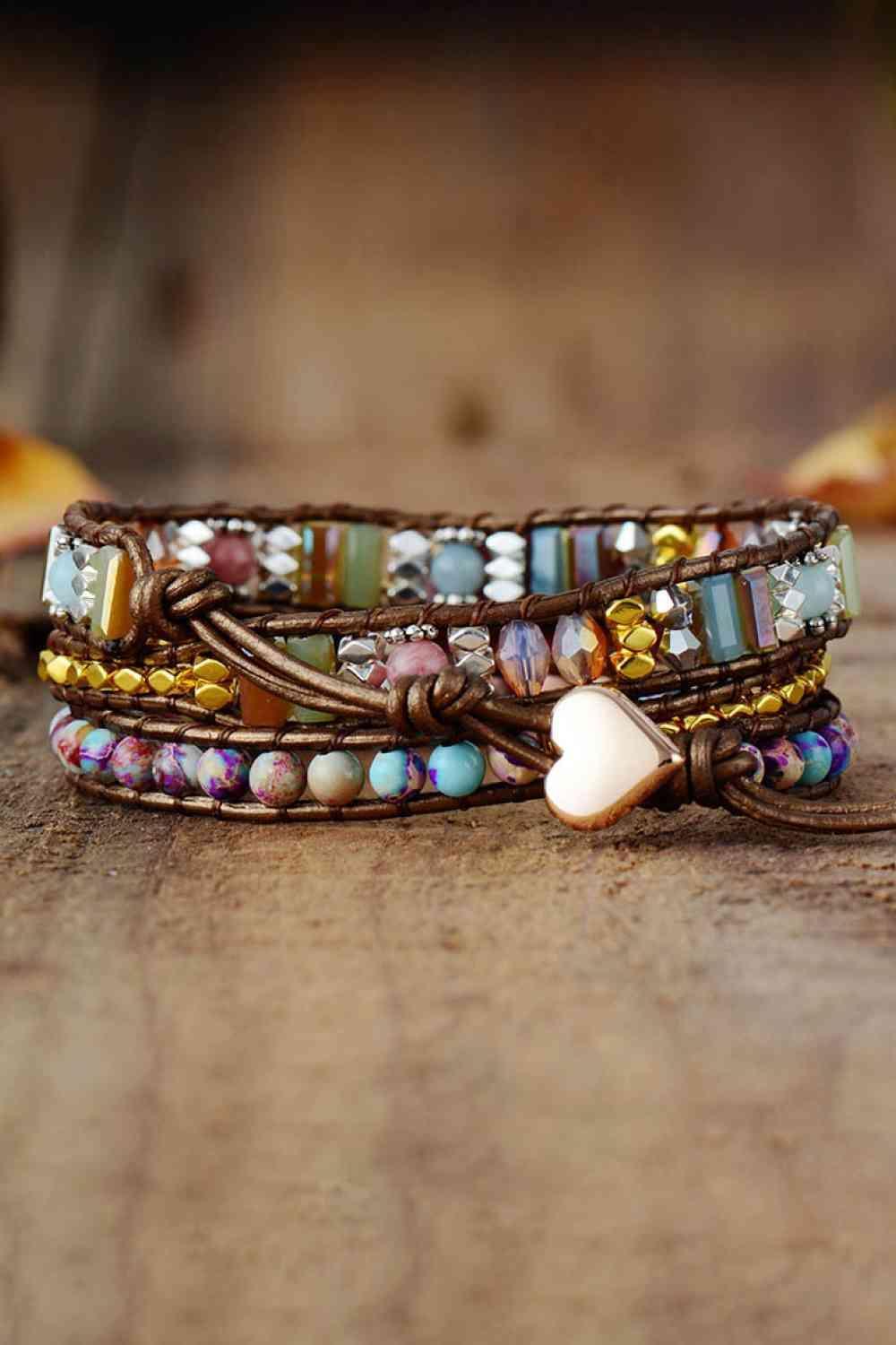 Winning Crystal Beaded Natural Stone Bracelet-MXSTUDIO.COM