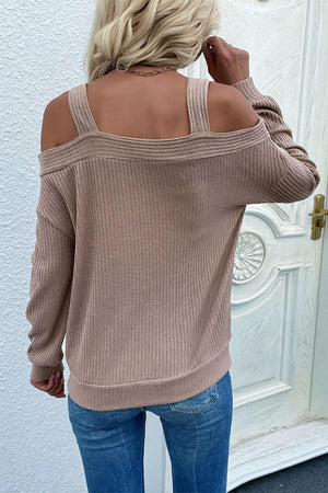 Winsome Cold Shoulder Sweater - MXSTUDIO.COM