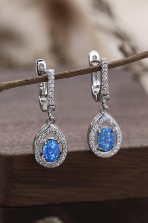 Winsome Pear Shaped Opal Drop Earrings - MXSTUDIO.COM