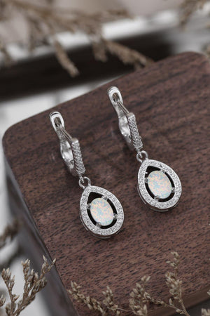 Winsome Pear Shaped Opal Drop Earrings - MXSTUDIO.COM