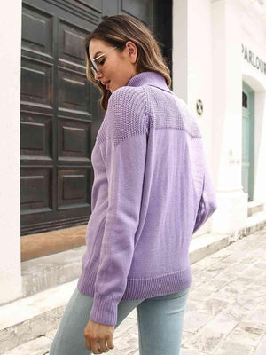 Winter Chic Raglan Sleeve Turtleneck Sweater - MXSTUDIO.COM