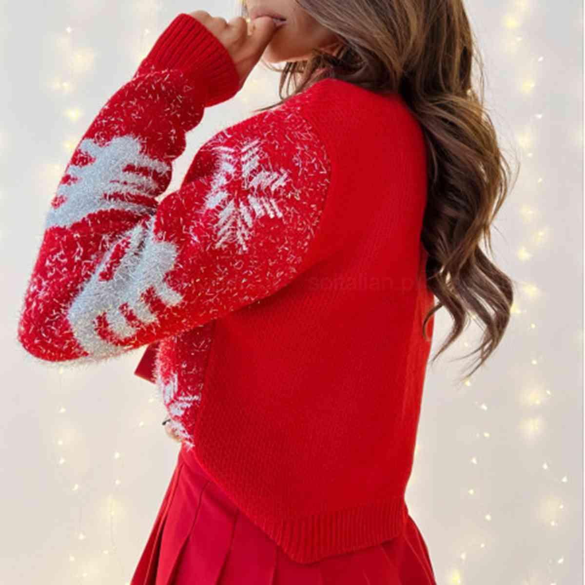 Winter Holiday Snowflake Christmas Sweater-MXSTUDIO.COM