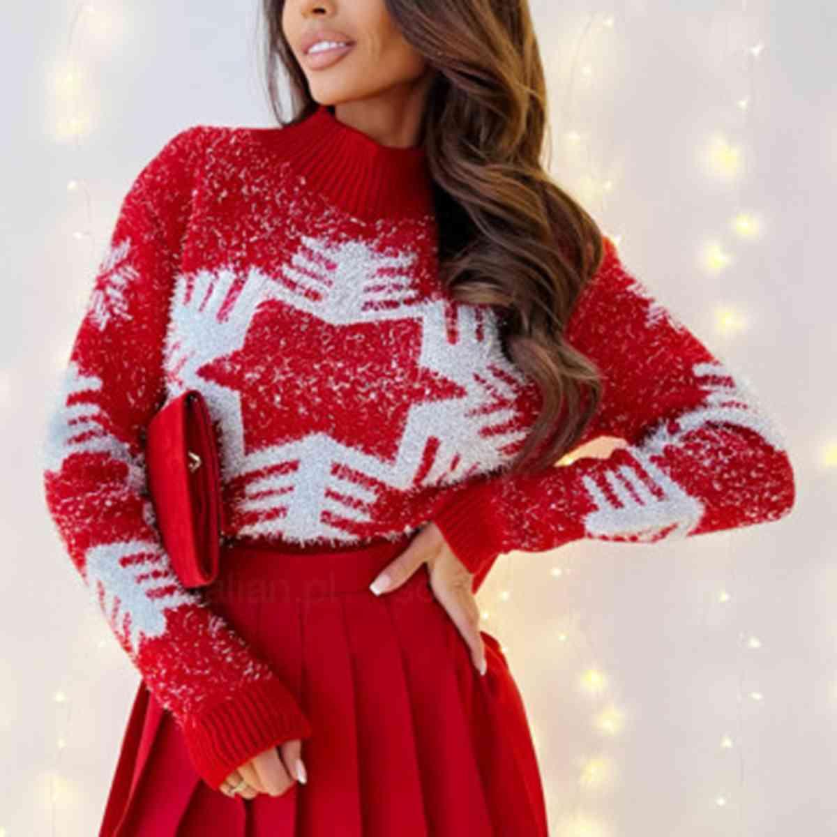 Winter Holiday Snowflake Christmas Sweater-MXSTUDIO.COM