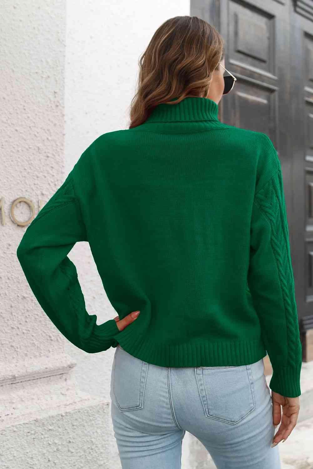 Winter Staple Crew Neck Knit Turtleneck Sweater - MXSTUDIO.COM