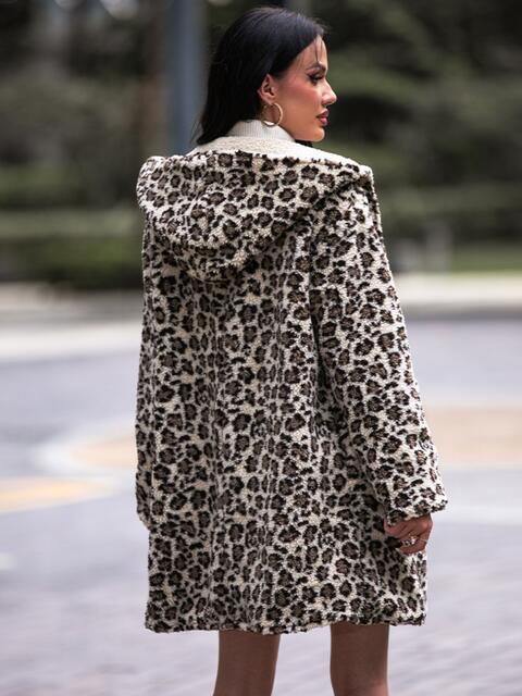 Winter Wild Hooded Leopard Teddy Coat-MXSTUDIO.COM