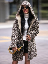 Winter Wild Hooded Leopard Teddy Coat-MXSTUDIO.COM