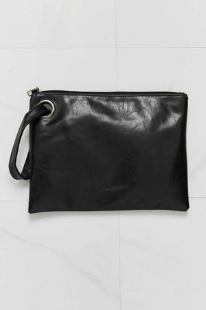 Women One Size Black PU Leather Wristlet - MXSTUDIO.COM