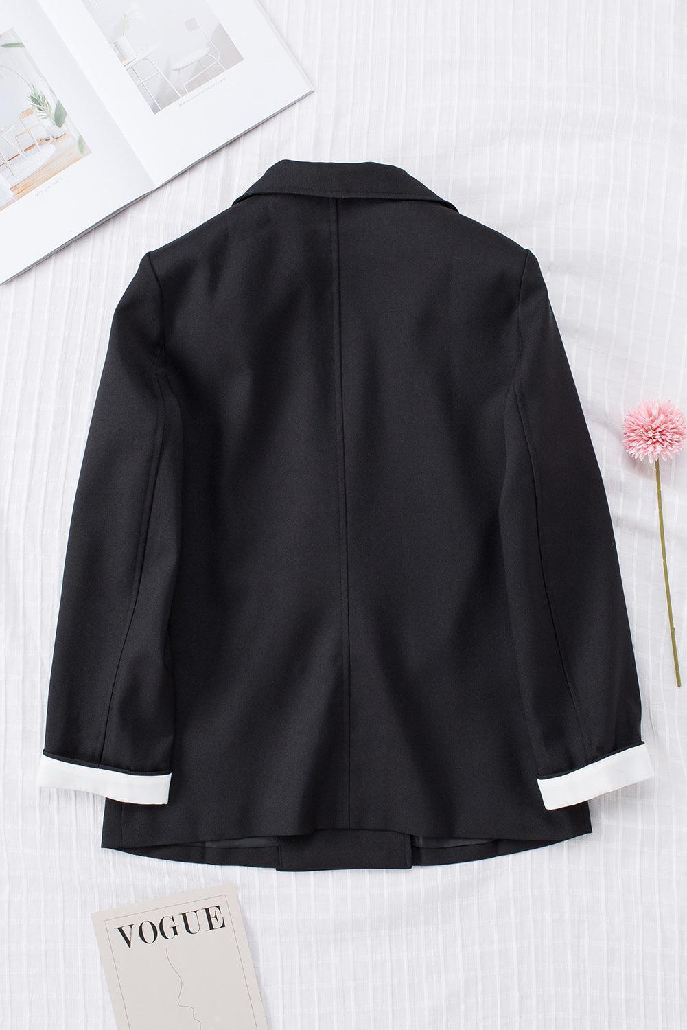 Women's Casual Double Breasted Blazer with Pockets - MXSTUDIO.COM