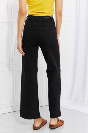 Women's Midrise Black Jeans Wide Leg - MXSTUDIO.COM