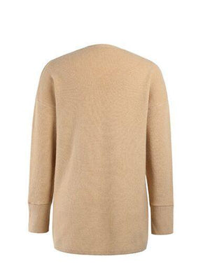 a women's sweater in a beige color