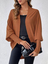 Work Wear Open Front Cocoon Cardigan-MXSTUDIO.COM