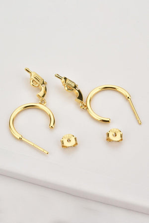 World Of Fashion Gun Shape Drop Hoop Earrings - MXSTUDIO.COM