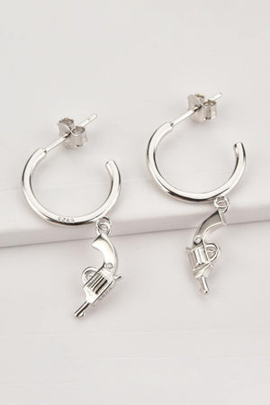 World Of Fashion Gun Shape Drop Hoop Earrings - MXSTUDIO.COM