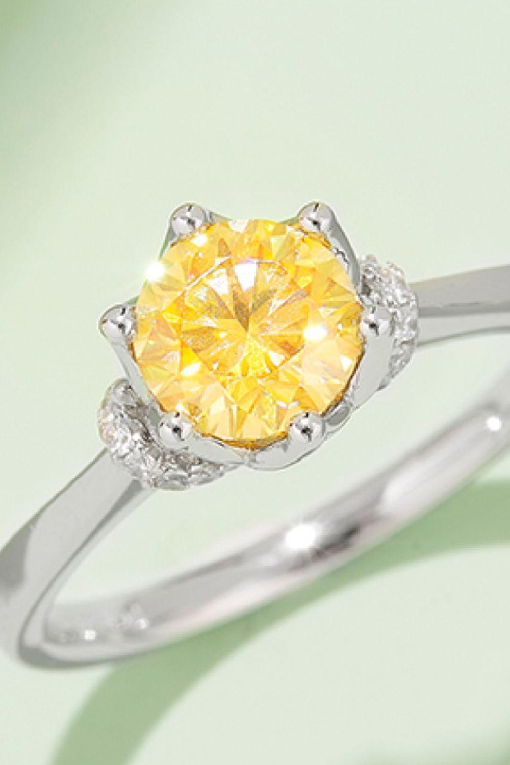 You Are Outstanding Contrast 1 Carat Moissanite Ring - MXSTUDIO.COM