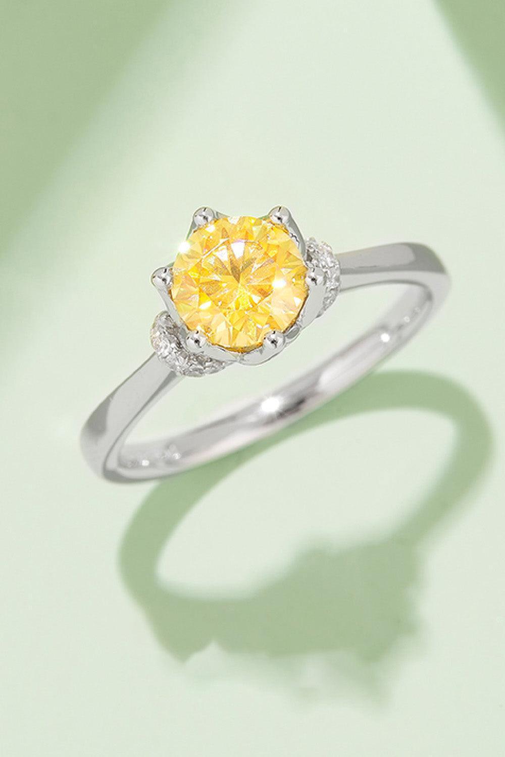 You Are Outstanding Contrast 1 Carat Moissanite Ring - MXSTUDIO.COM