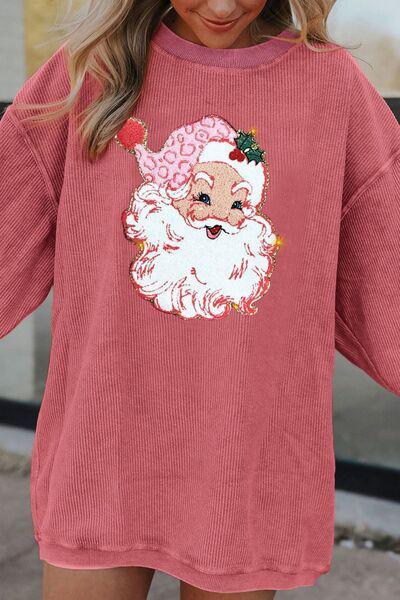 You Better Watch Out Pink Santa Claus Sweatshirt-MXSTUDIO.COM