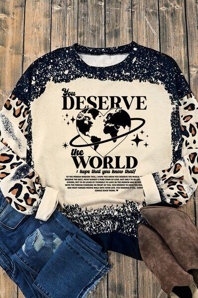 a leopard print sweatshirt with a leopard print on it