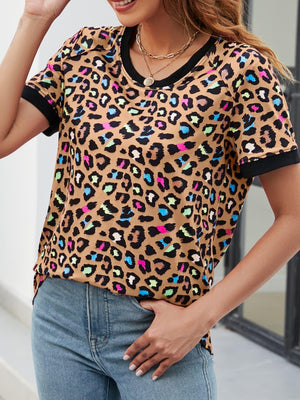 You Will Make It Crew Neck Leopard Tee Shirt - MXSTUDIO.COM