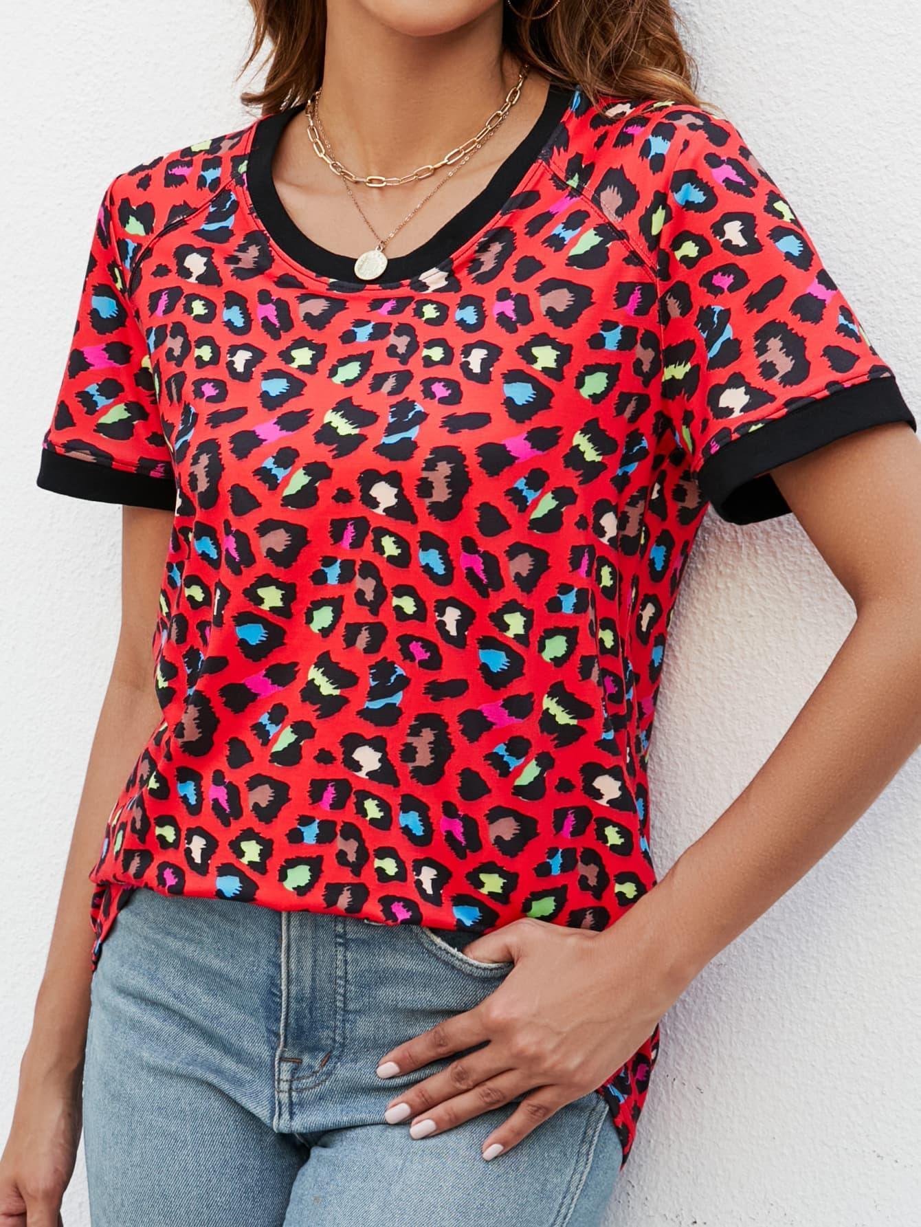 You Will Make It Crew Neck Leopard Tee Shirt - MXSTUDIO.COM