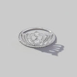 a white gold and diamond ring