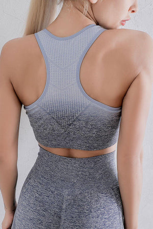 Young And Fit Gradient Leggings And Sports Bra Set - MXSTUDIO.COM