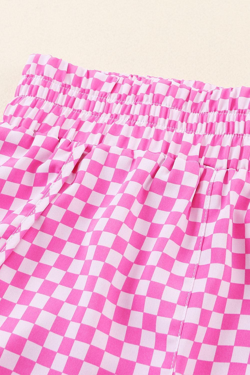 Young And Free Elastic Waist Pink Leopard Shorts - MXSTUDIO.COM