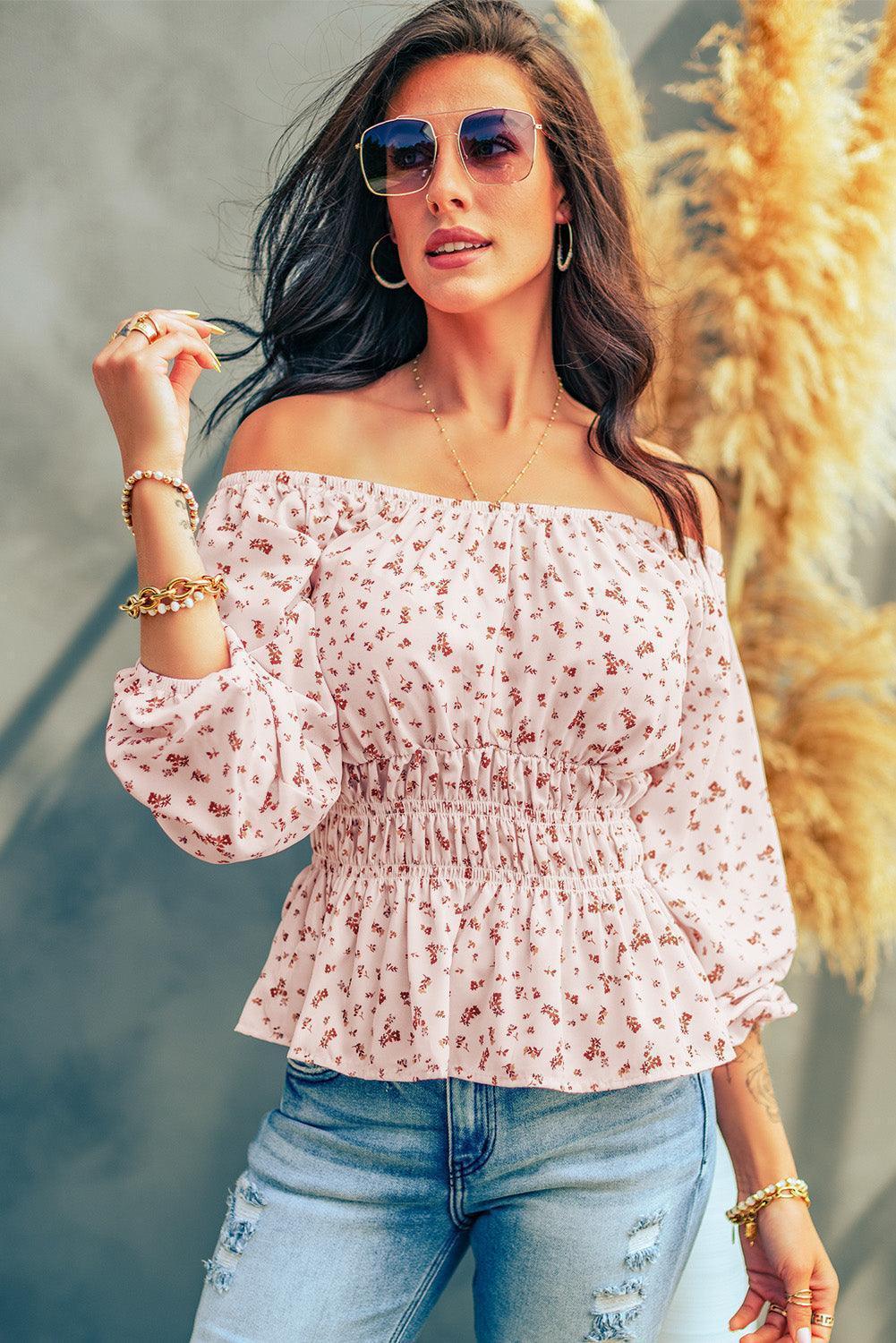 Young at Heart Floral Off-Shoulder Blouse - MXSTUDIO.COM