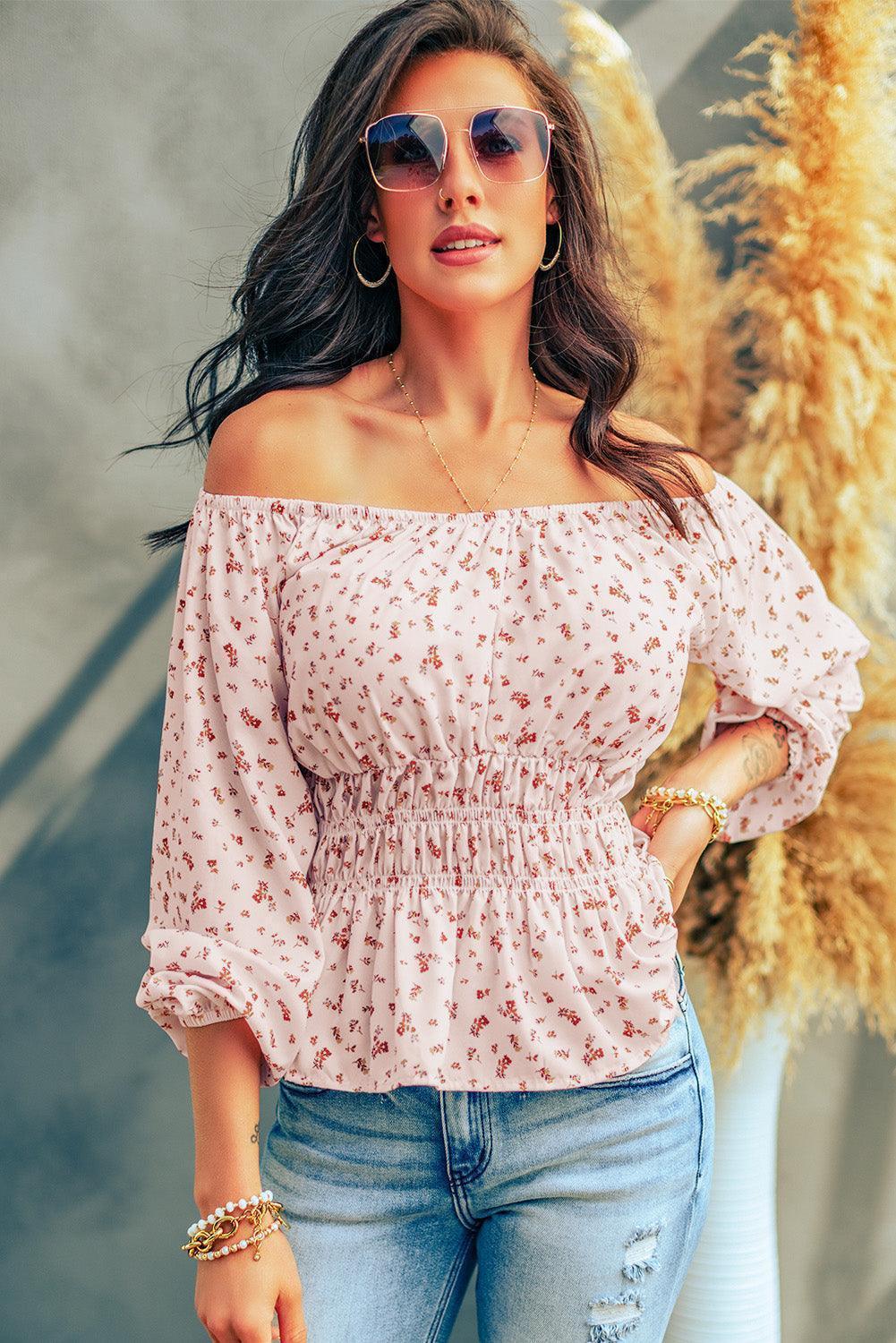 Young at Heart Floral Off-Shoulder Blouse - MXSTUDIO.COM