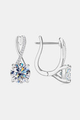 Your Asset 925 Sterling Silver 4 Carat Moissanite Earrings - MXSTUDIO.COM