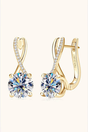 Your Asset 925 Sterling Silver 4 Carat Moissanite Earrings - MXSTUDIO.COM