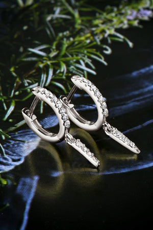 Your Happiness Huggie Drop Moissanite Earrings - MXSTUDIO.COM