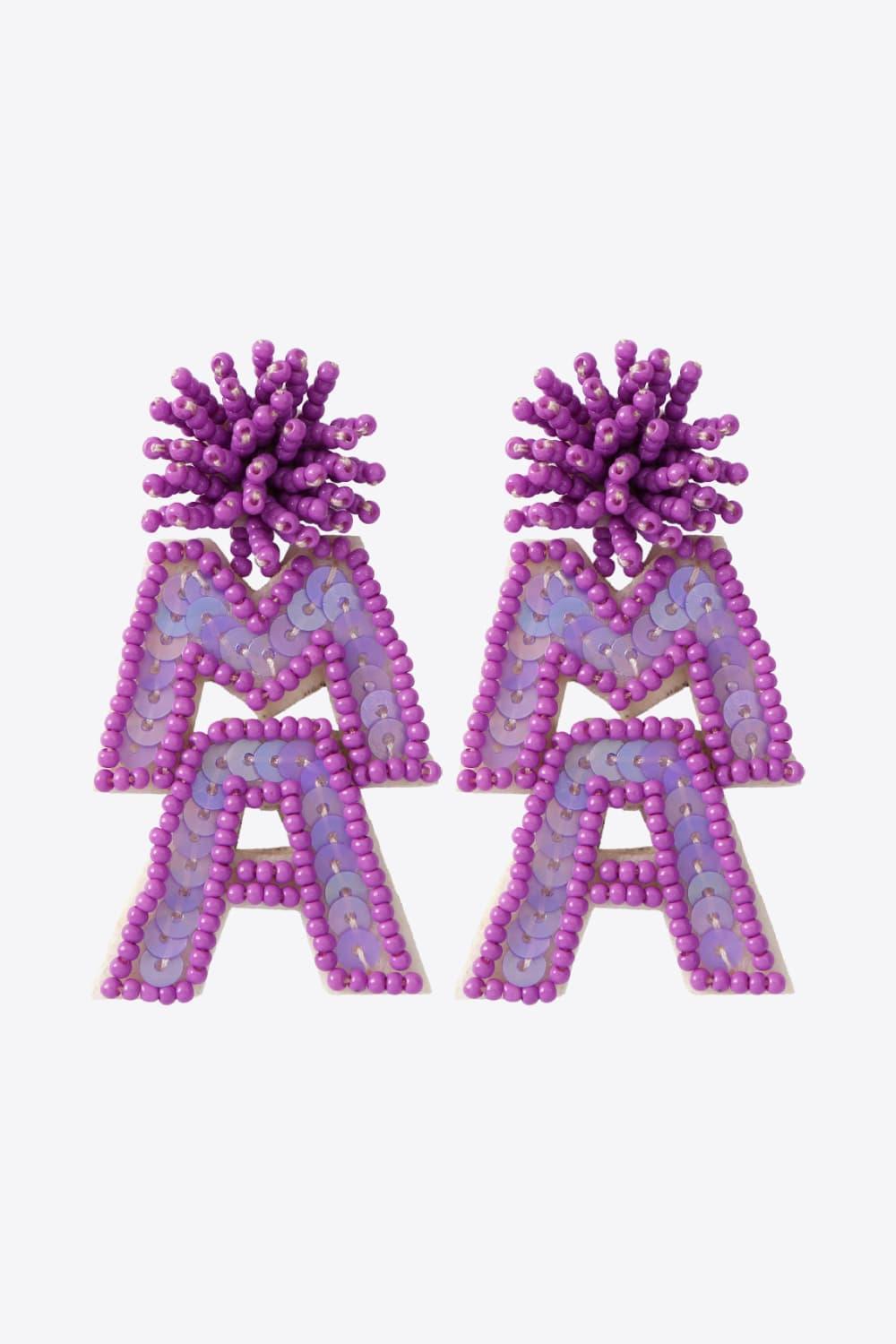 Your Strength Mama Beaded Dangle Earrings - MXSTUDIO.COM