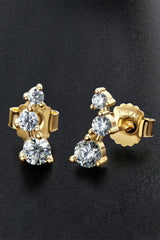 Your Style Gold/Platinum-Plated Moissanite Stud Earrings - MXSTUDIO.COM