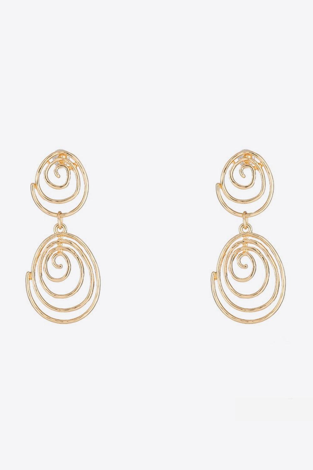 Your Triumph 18K Gold-Plated Alloy Spiral Earrings - MXSTUDIO.COM