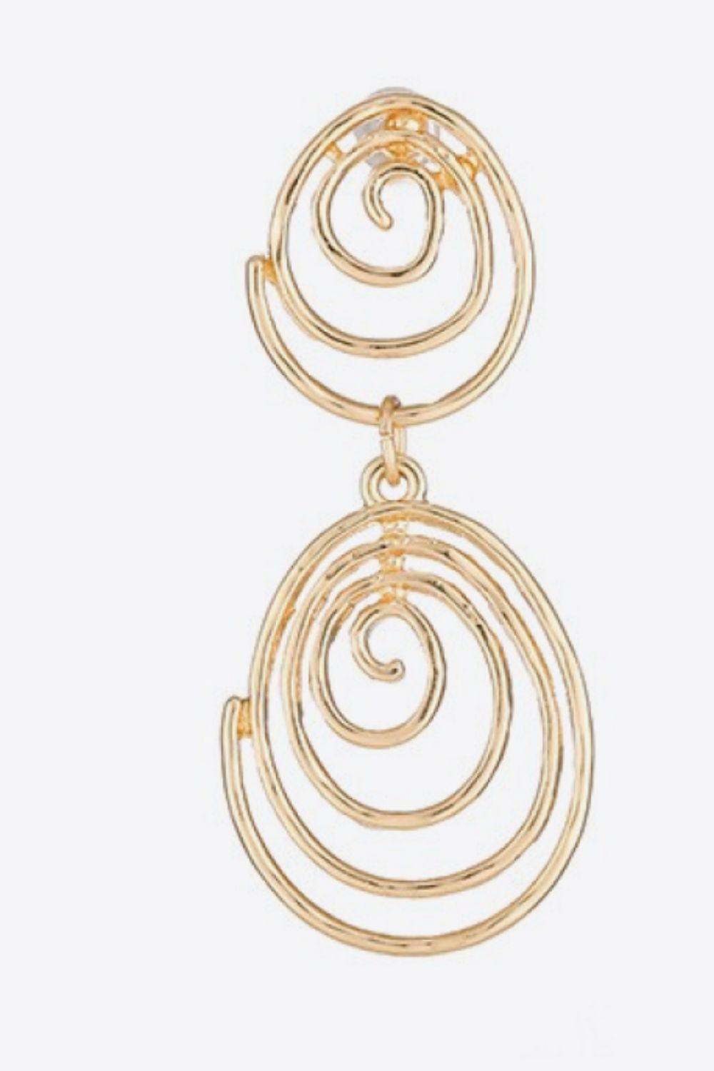 Your Triumph 18K Gold-Plated Alloy Spiral Earrings - MXSTUDIO.COM