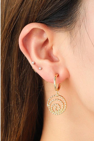 Your Triumph 18K Gold-Plated Alloy Spiral Earrings - MXSTUDIO.COM