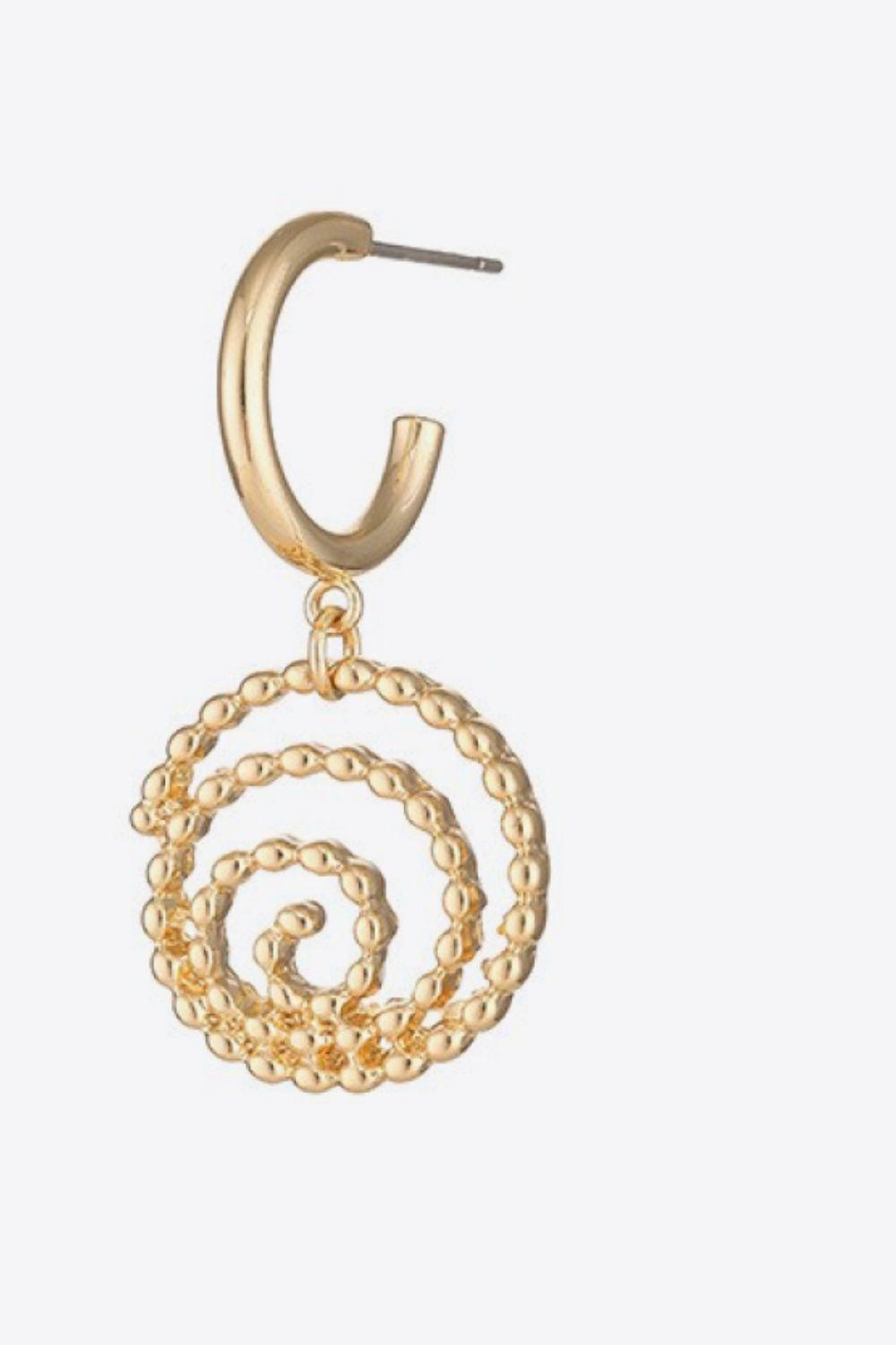 Your Triumph 18K Gold-Plated Alloy Spiral Earrings - MXSTUDIO.COM