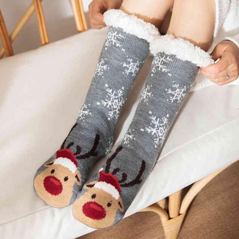 Yuletide Elegance Womens Christmas Socks-MXSTUDIO.COM