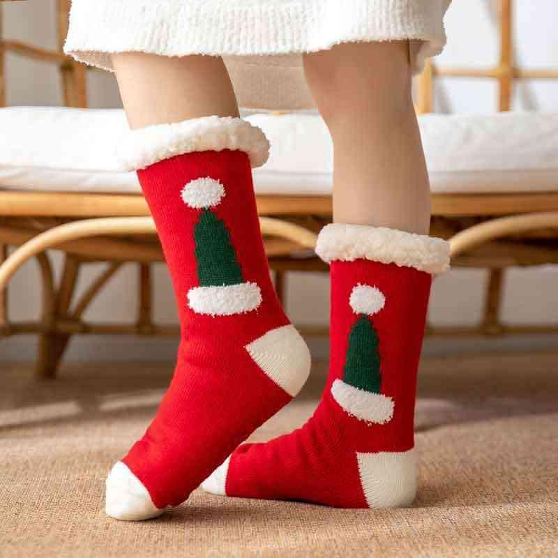 Yuletide Elegance Womens Christmas Socks-MXSTUDIO.COM