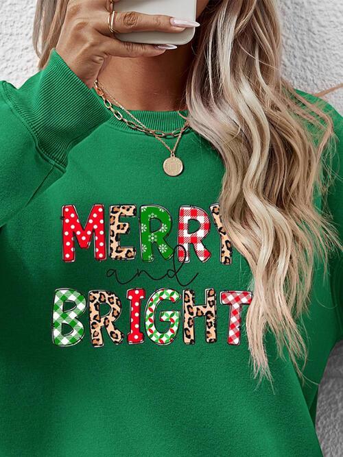 Yuletide Stunner Merry And Bright Sweatshirt-MXSTUDIO.COM