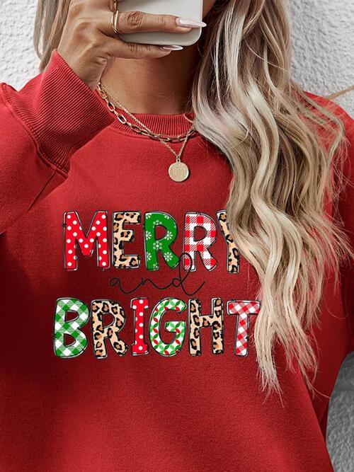 Yuletide Stunner Merry And Bright Sweatshirt-MXSTUDIO.COM