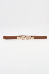 Zinc Alloy Buckle Women's Skinny Leather Belt - MXSTUDIO.COM