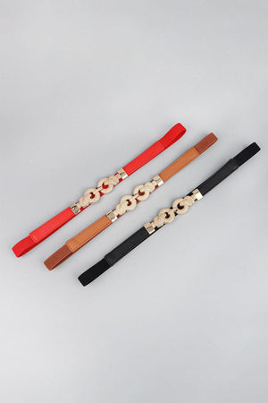 Zinc Alloy Buckle Women's Skinny Leather Belt - MXSTUDIO.COM