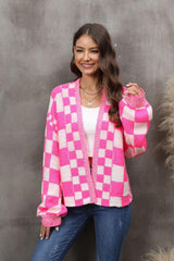 Zippy Checkered Cardigan - MXSTUDIO.COM